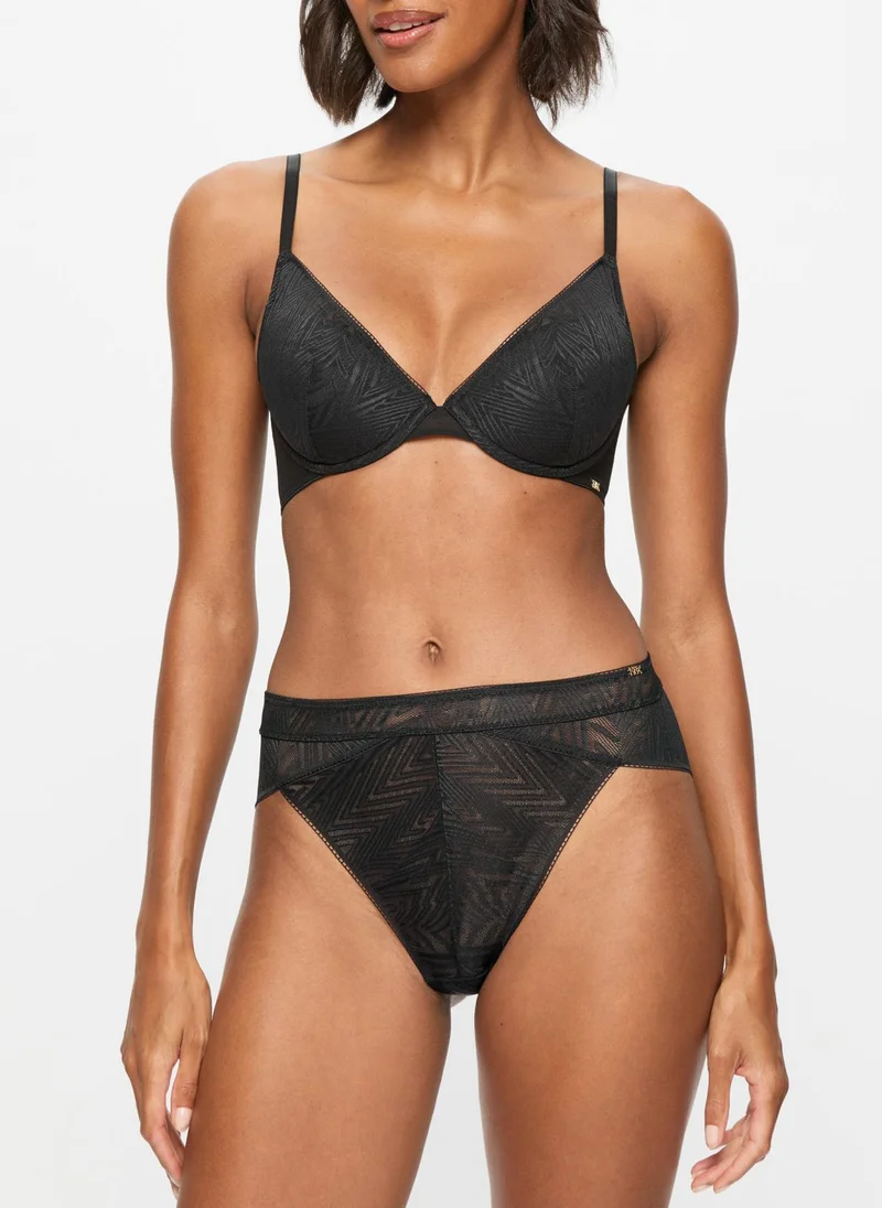 كيلوبايت حمالة صدر تيسّا مبطنة بفتحة واسعة أسود